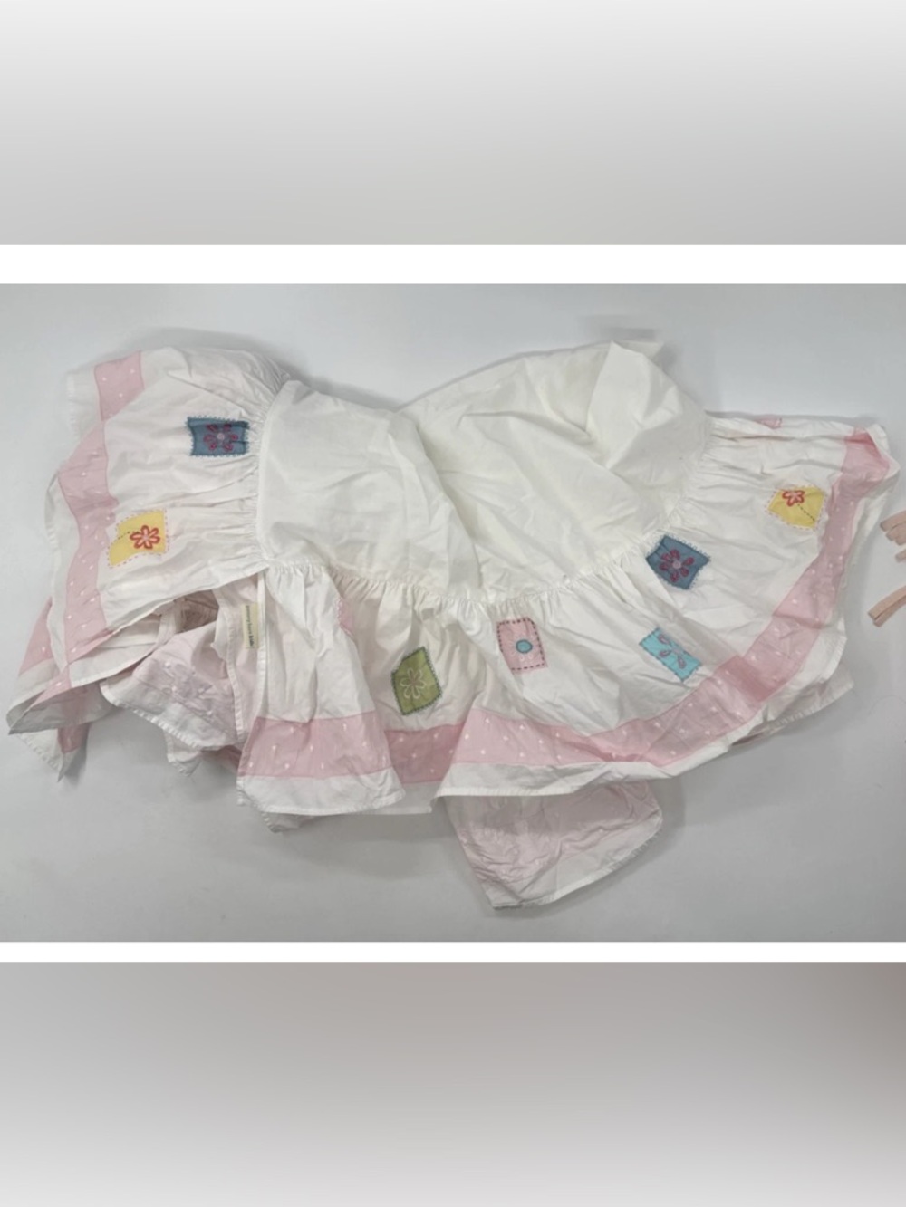 Pottery Barn Kids Pink Crib Bedding 5 Piece Set Patchwork Flowers Quilted Y2K - Picture 4 of 16